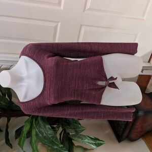 Aeropostle Women's Long Sleeve Knit Crop Top Knotted Front Hem Sz Lg